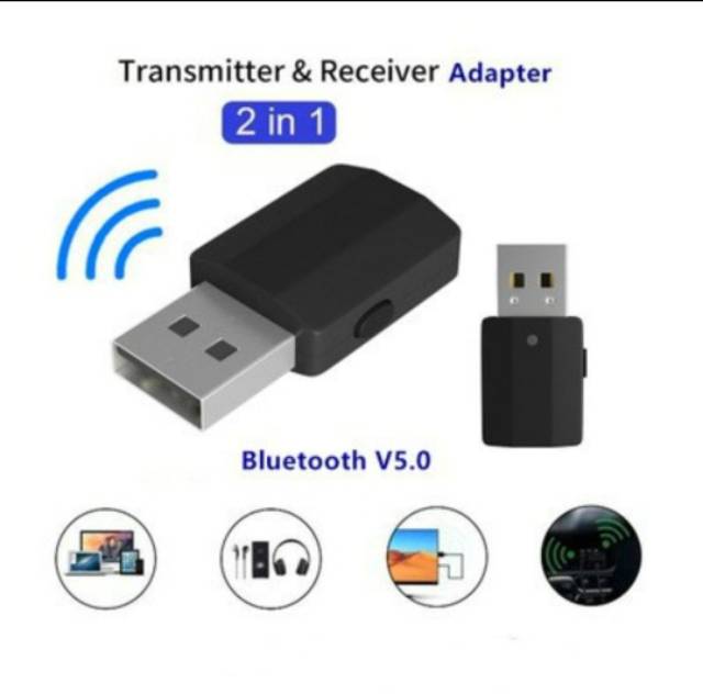 Bluetooth Transmitter Receiver 5.0 Wireless 2 in 1 Audio Portable 2in1