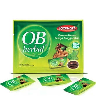 

Permen Lozenges OB Herbal Rasa Mint isi 5 butir