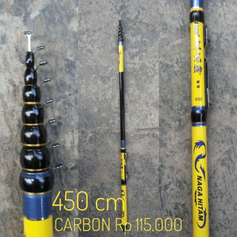 Joran tegek oregon naga hitam 450