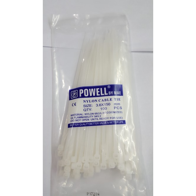 Cable Ties 15cm / Kabel Ties 15cm x 3.6 Hitam / Putih / Kabelties / Pengikat Kabel 15cmx3.6
