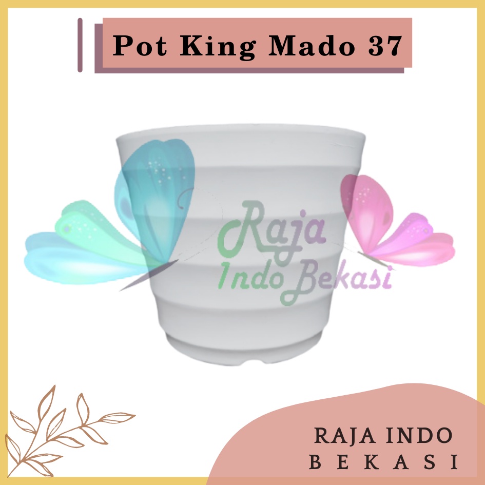 Pot King Mado 37 Putih Da 30 Cm By Garden Of Love Pot Plastik Besar Jumbo 40 50 60 Cm Untuk Tanaman Murah Grosir