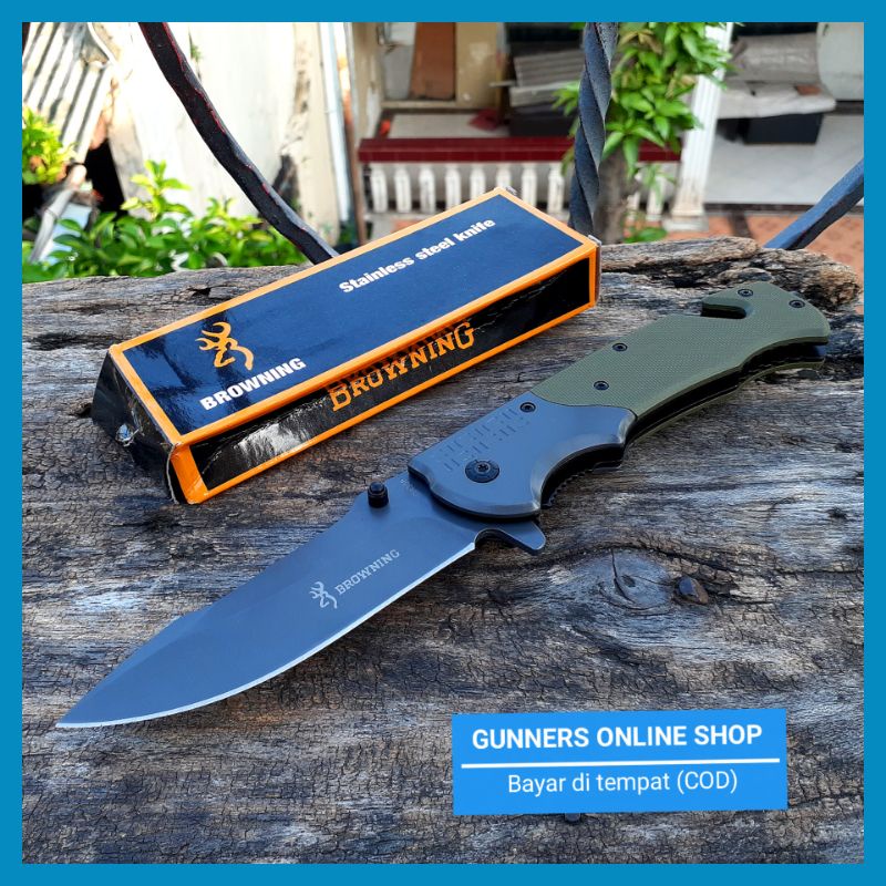Pisau Lipat Mini Survival Outdoor BROWNING DA308