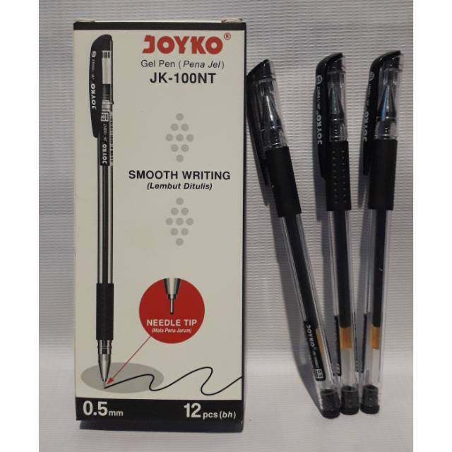 

Joyko Gel Pen Black (Pena Jel) 0.5mm Smooth Writing per Pack (isi 12)
