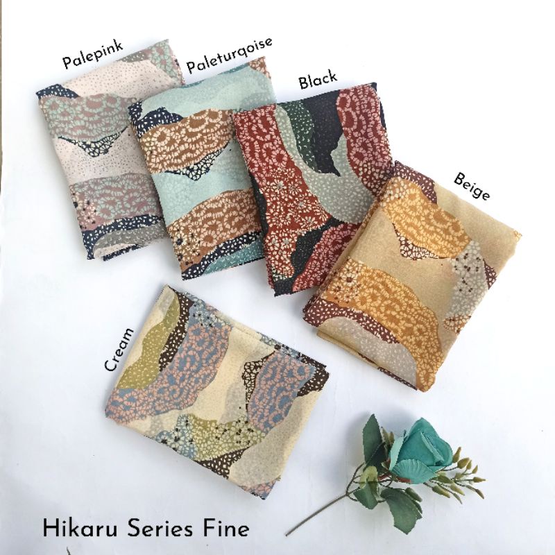 HIKARU series Jilbab hijab segiempat motif potton vine
