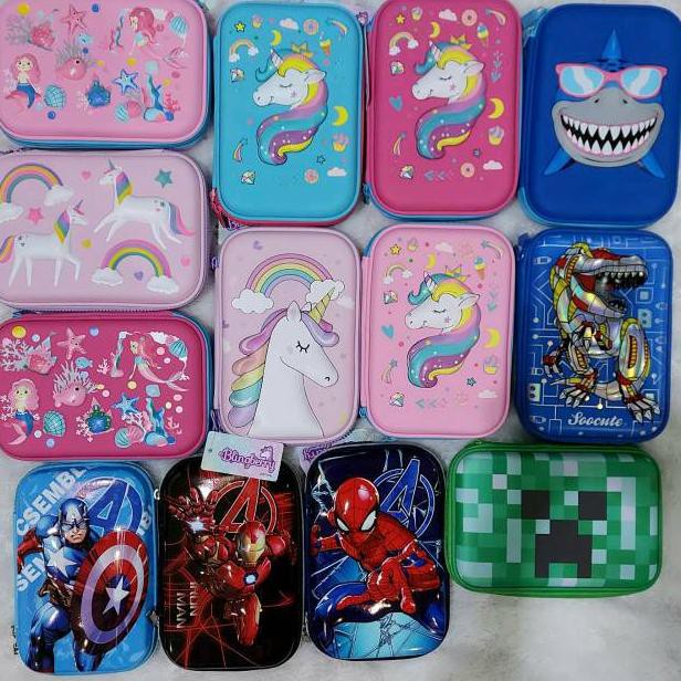 

Product Impor|| , ready: Tempat pensil kotak pensil 3D Unicorn Hardtop Pencil Case tempat pensil mer