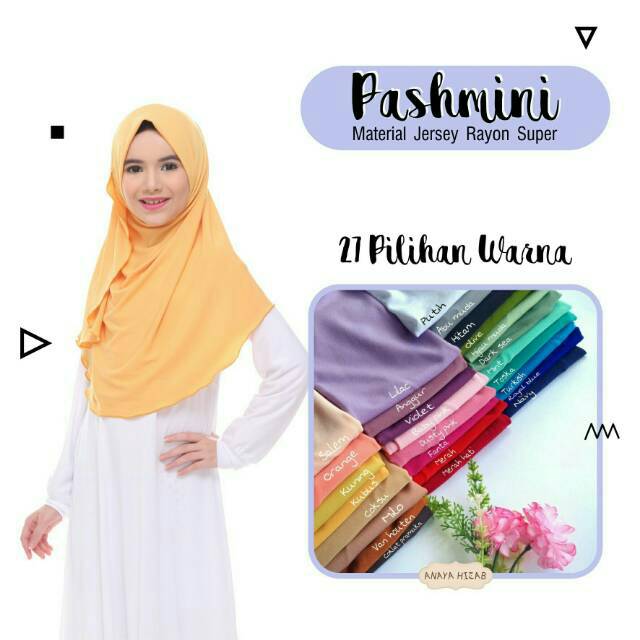 Pasmini Non Pad Anaya Hijab / Pasmina Instan Anak / Pasmina Instan Bayi