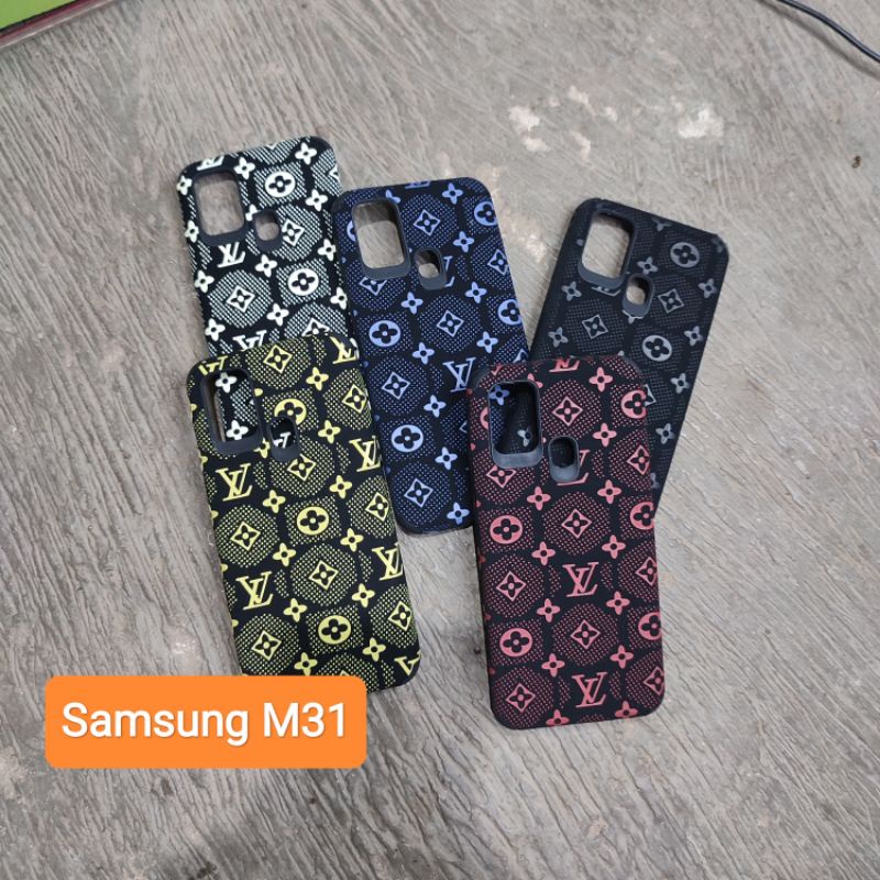 Silikon Case Samsung M31 M30s M21 motif LV timbul Softcase Premium