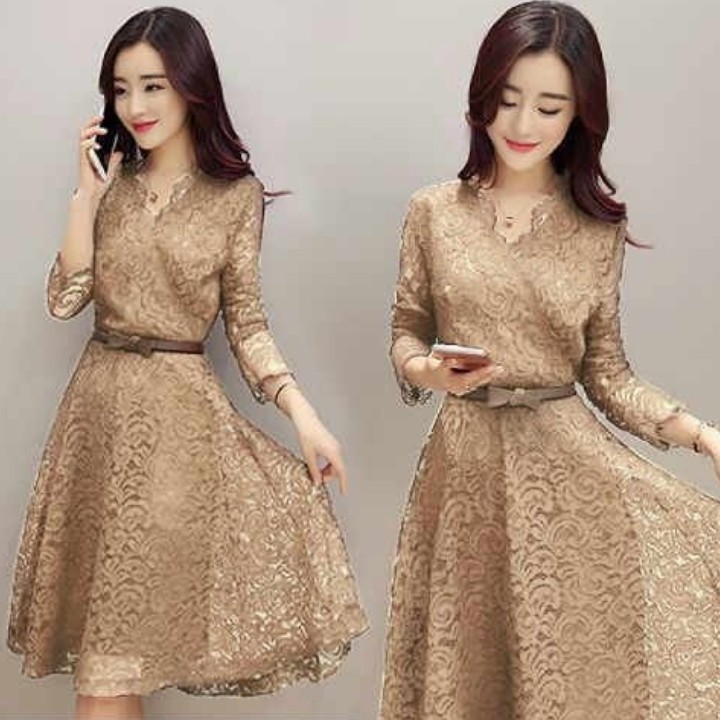 FWG - DRESS SHABY / DRESS BRUKAT / DRESS WANITA TERBARU / PAKAIAN DRESS WANITA / DRESS