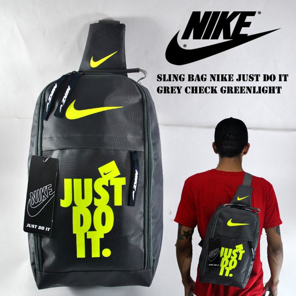 tas slingbag nike just do it grey H
