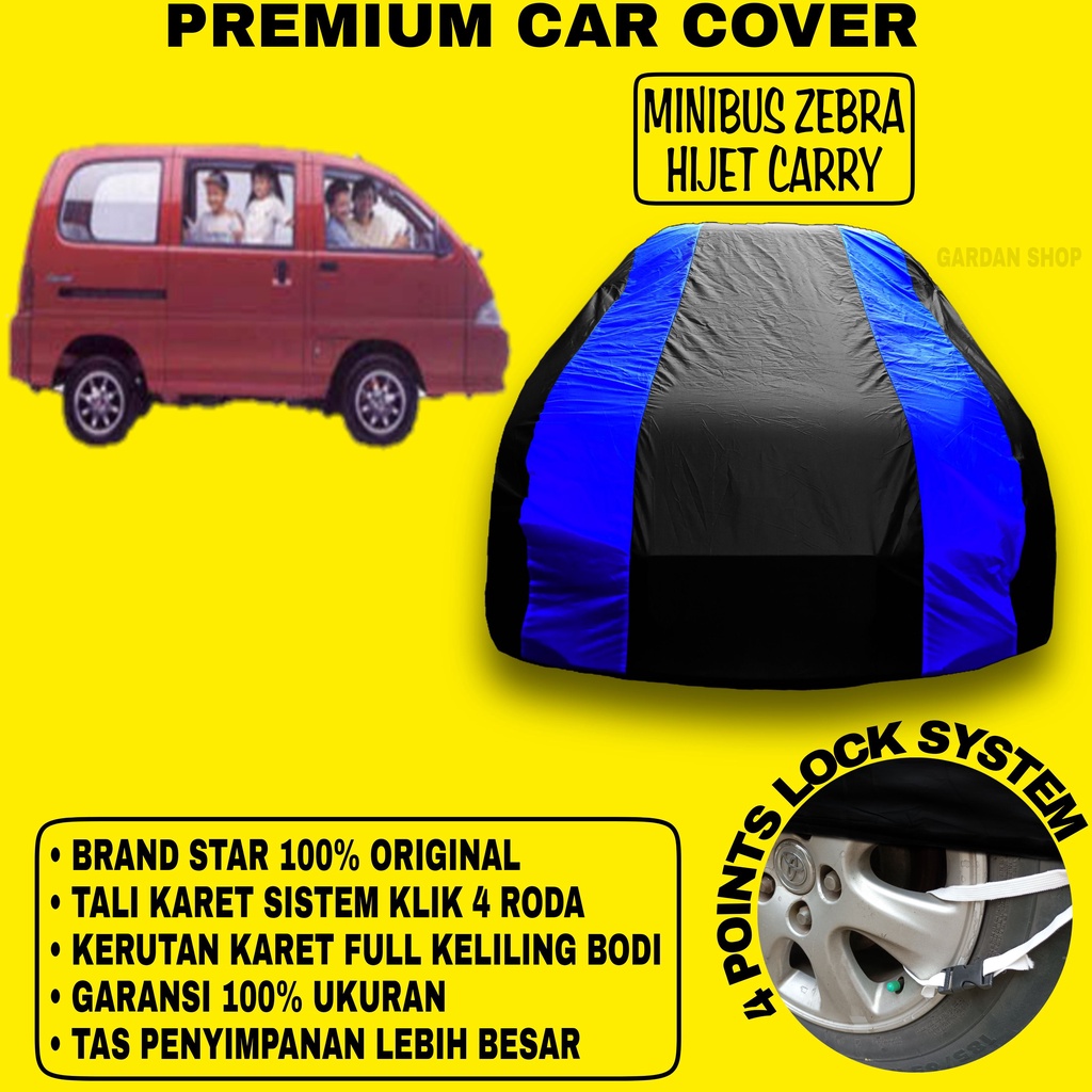 Body Cover MINIBUS ZEBRA HIJET CARRY Sarung Strip BIRU Penutup Pelindung Bodi Mobil Minibus Zebra Hijet Carry PREMIUM