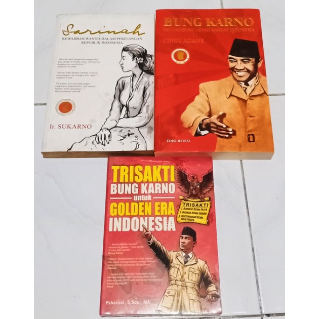 buku bung Karno ( Sukarno ) // Sarinah // Trisakti // penyambung lidah rakyat ( Cindy Adams ) // pok