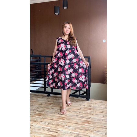 DASTER JUMBO WANITA KUTUNGAN MOTIF BUNGA