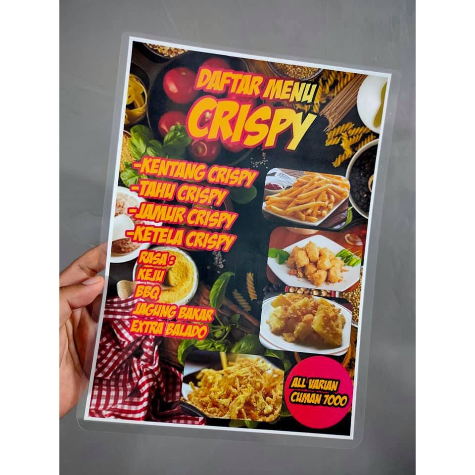

LAMINATING TAMBAHAN UNTUK BROSUR / MENU UKURAN A4
