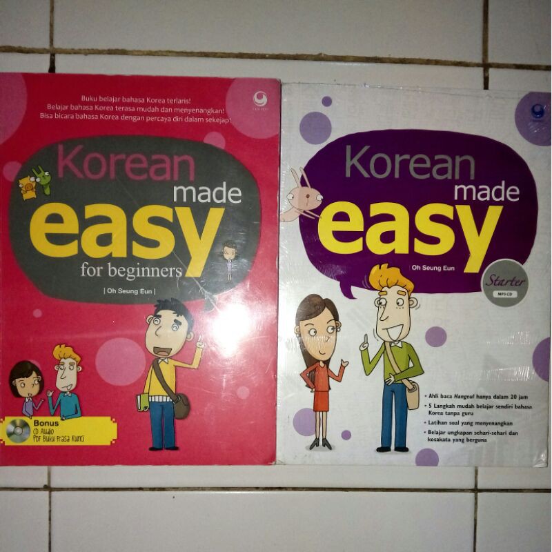 Ref & Dictionary Book Korean Made Easy for Beginners Free CD Audio Per Buku 1 Set (2 Buku)