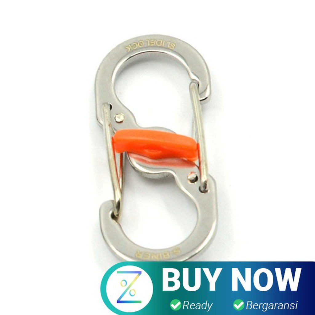 Metal S-Biner Carabiner Metal Spring Hook - S1217 - Silver