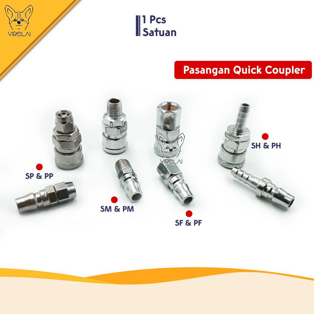 Sambungan Selang Angin Kompresor / Quick Coupler Compresor