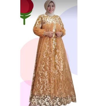 GAMIS BRUKAT TILLE PREMIUM TERBARU ABANG ADEK FULL PURING GAMIS SULTAN SLAYER