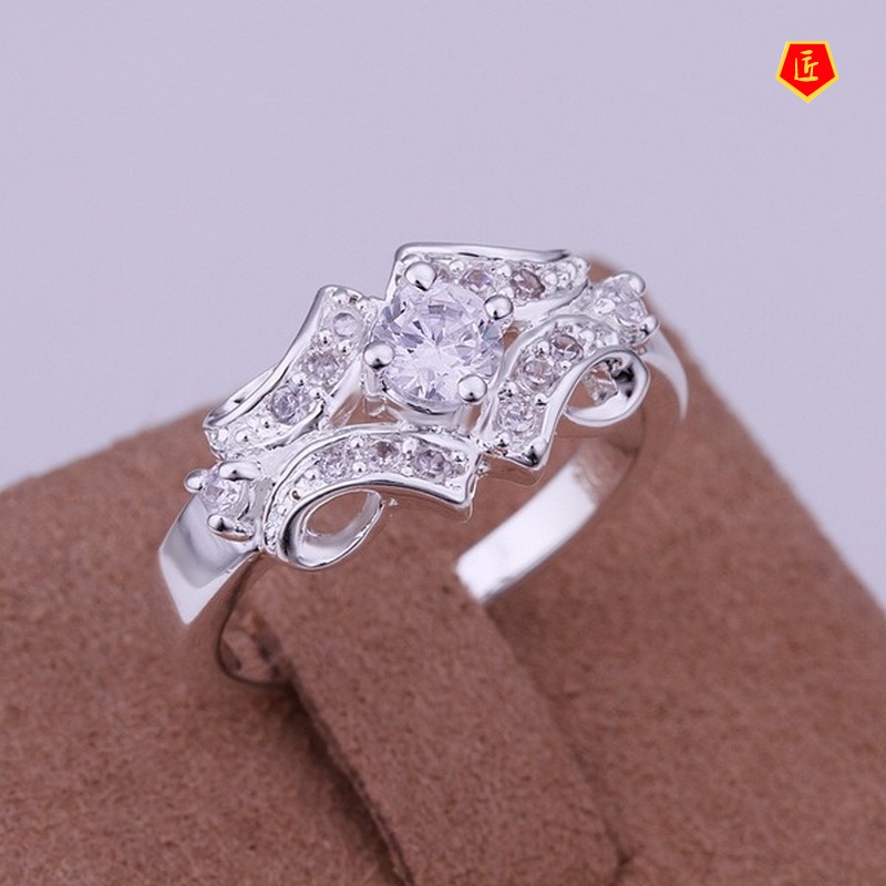 [Ready Stock]Exquisite Personalized Diamond Ring