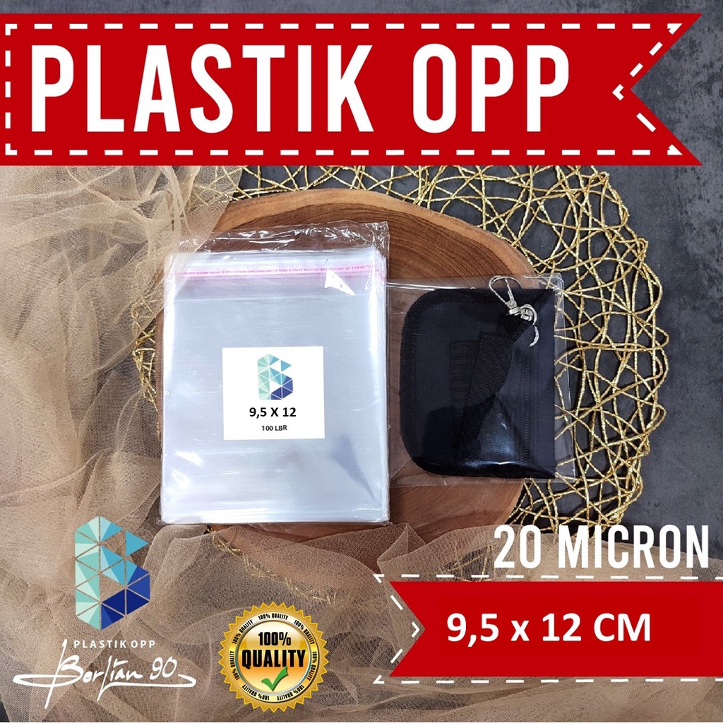 

Plastik OPP 9,5 X 12 CM TEBAL 20 MIC 100LBR Lem Atau Seal / Plastik Kemasan Accesories Termurah