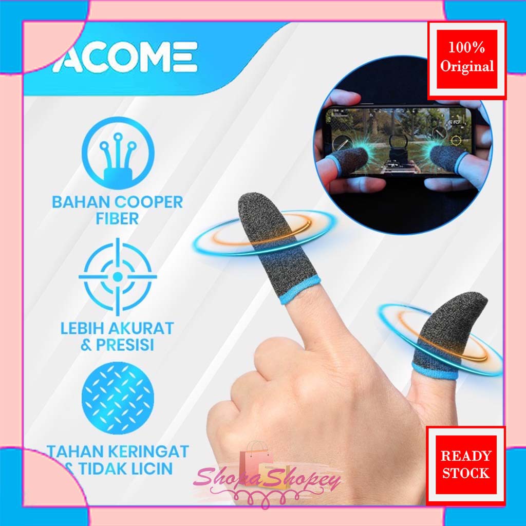 ACOME Sarung Jari Jempol 1 Pasang Game Mobile PUBG Controller Touch Screen AFS01