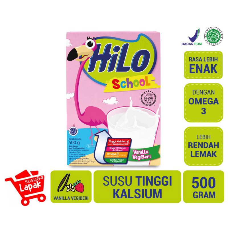 

Promo Hilo School Vanilla Vegiberi 500gr-susu tinggi kalaium