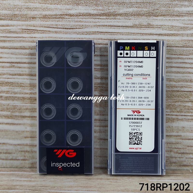 RPMT1204 insert RPMT12 carbide RPMT 12 04 holder facemill milling radius bulat Ori yg1
