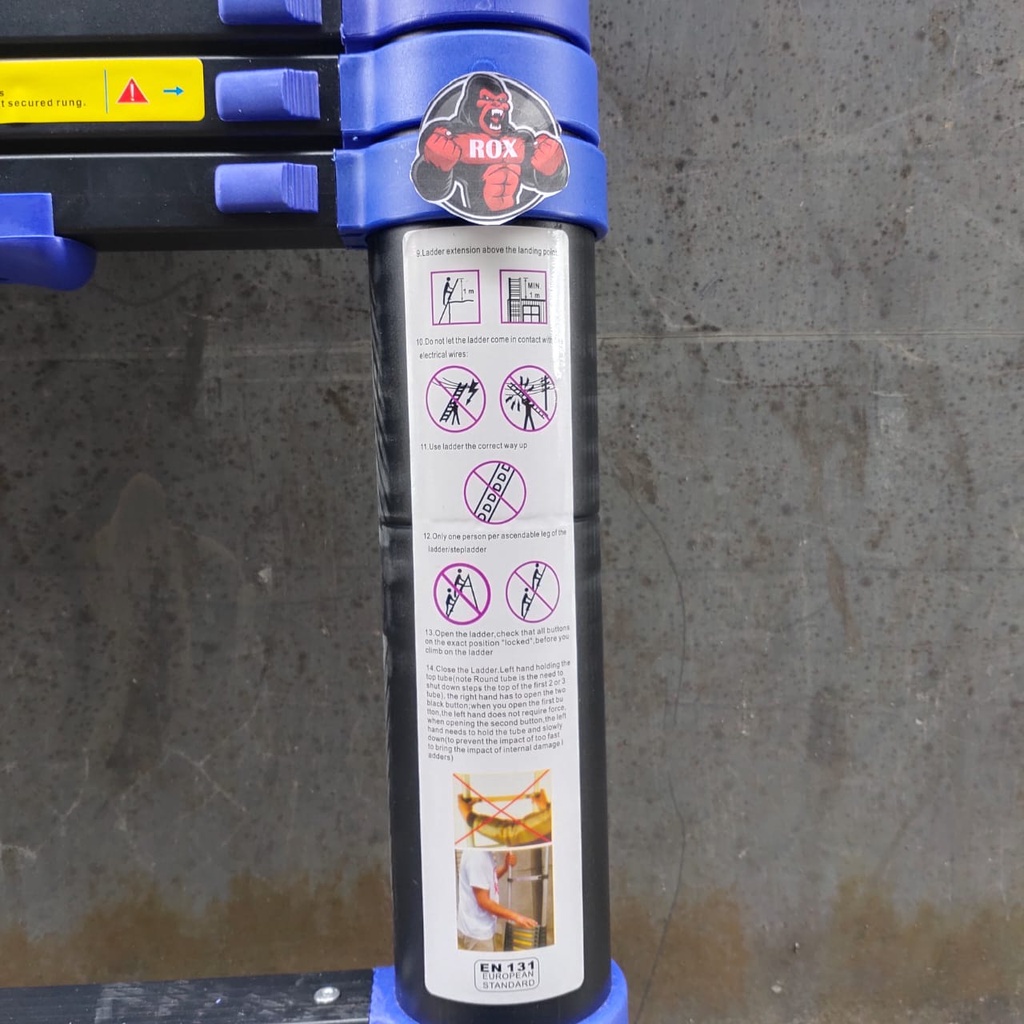 Tangga Teleskopik 4.4M AMG Tangga Lipat Aluminium Teleskopik 4.4M Single Telescopic Ladder 4.4 M Tangga Slorok Tangga Selorok