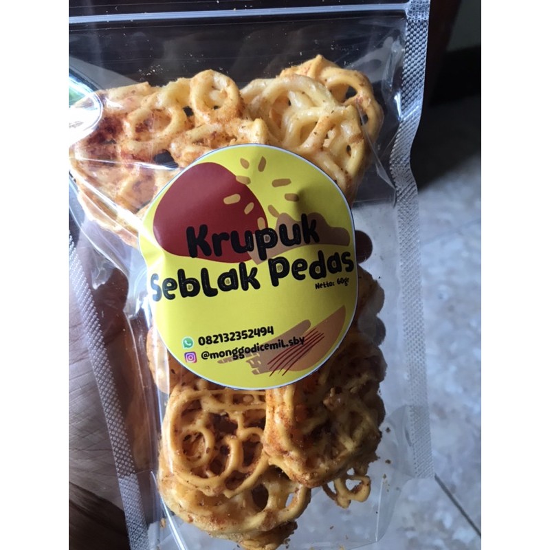 

KRUPUK SEBLAK PEDAS monggodicemil