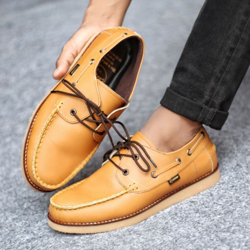 Sepatu Casual Pria Zapato Kulit Asli Kerja Santai Kuliah Leather Loafers