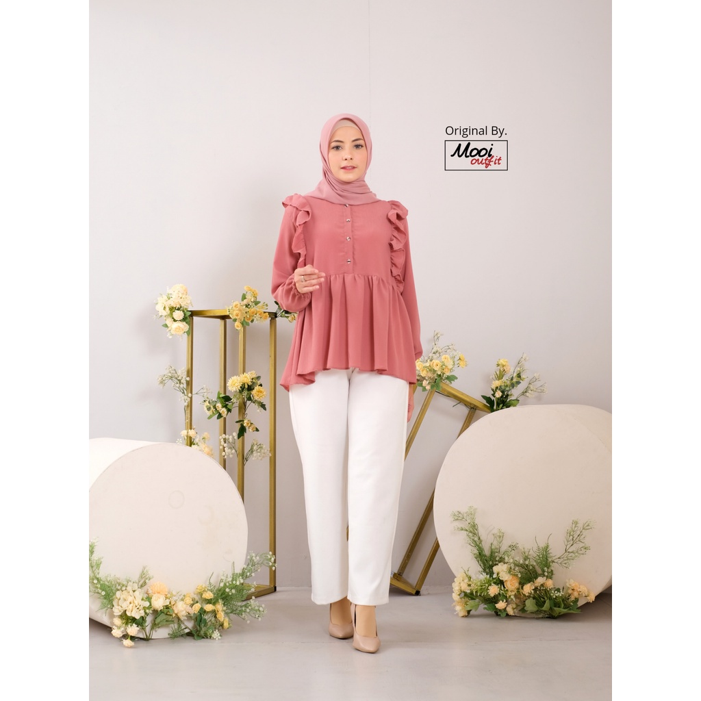 Blouse Shaura / Blus Wanita Jumbo / Blouse Wanita Jumbo Ld 120 / Baju Atasan Wanita Kekinian