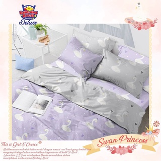 Kain katun lebar 2.4 meter Kain Sprei Bahan KATUN Motif TABUR ANAK SWAN anak ecer