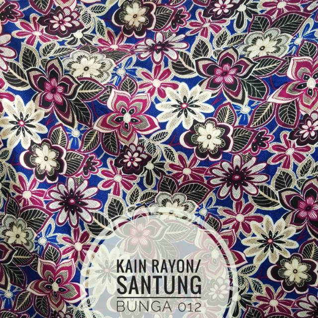 KAIN KATUN RAYON SANTUNG MOTIF BUNGA 012