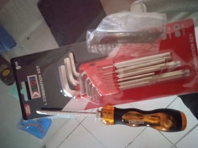 Kunci L Set Bintang Panjang Kombinasi 9 Pcs Hdt