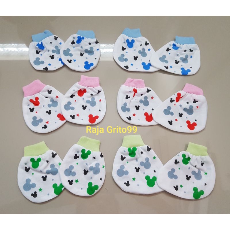 1 Set Sarung Tangan Bayi STK Baby / Sarung tangan kaki Bayi Premium Katun / 1 setel kaos tangan kaki cotton