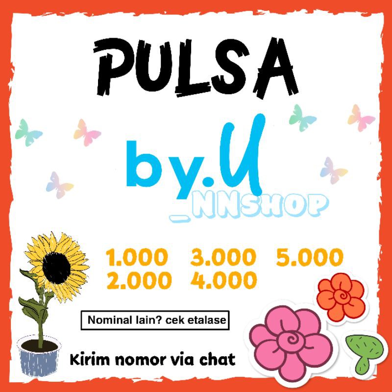 Pulsa byU 1 - 5 Ribu | pulsa reguler By.U 1 2 3 4 5 k murah