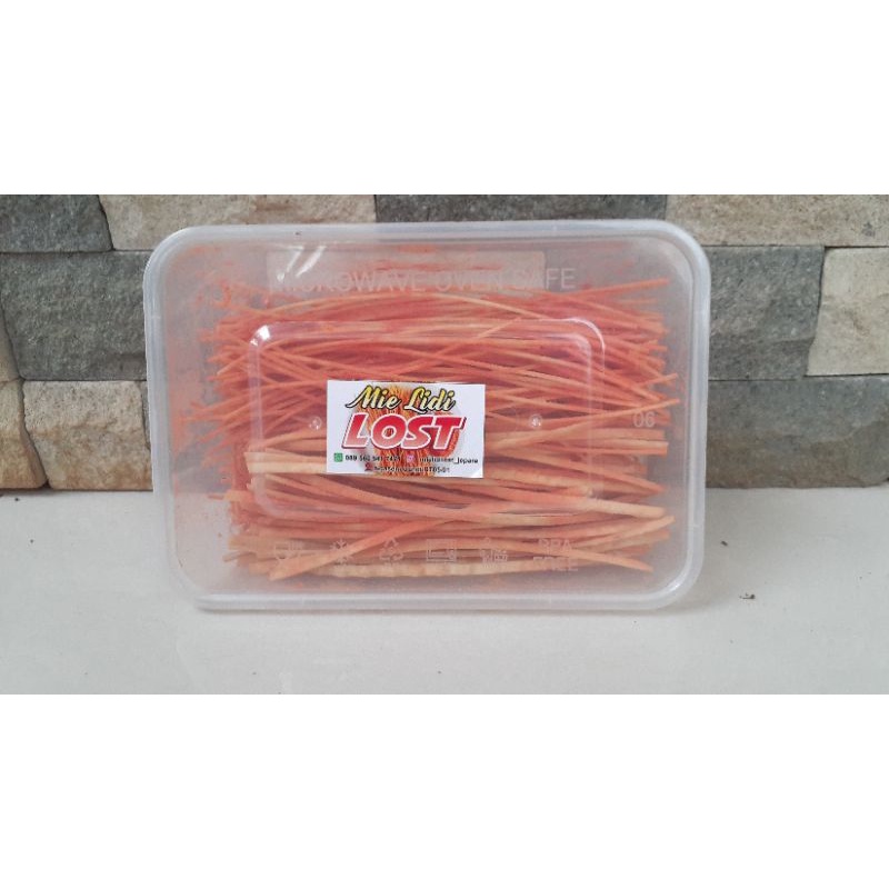 MIE LIDI LOST MIE GEPENG LOST. VARIAN BUMBU BASAH DAN BUMBU KERINGBUMBU COKLAT