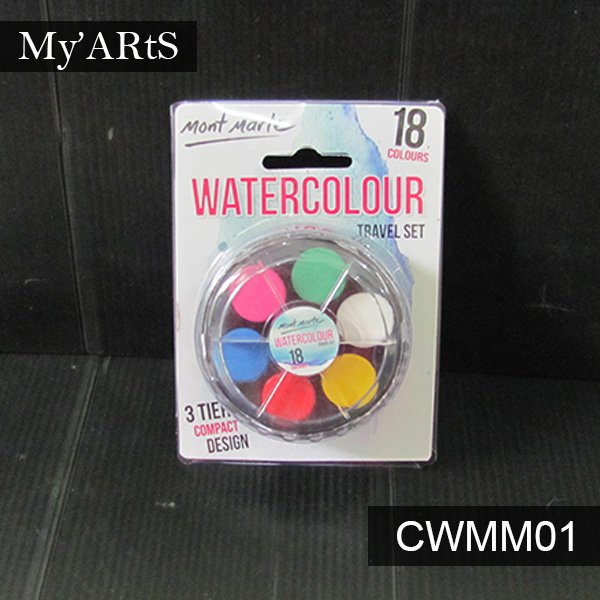 

Dijual Mont Marte watercolor travel 18 warna Limited