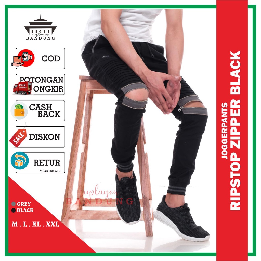 Celana Panjang Joger Pants Jogger Fashion Pria Wanita Kualitas Branded Bahan Katun Original Ripstop 