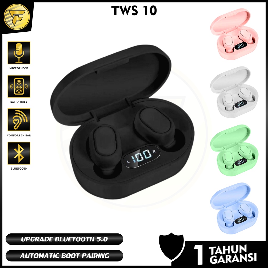 TWS 10 earphone Bluetooth wireless Macaroon colour headset stereo Bass mic A6S PRO