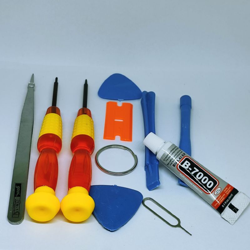 OBENG SET TOOLSET 10iN 1 + PLUS LEM B7000 3ML BENING