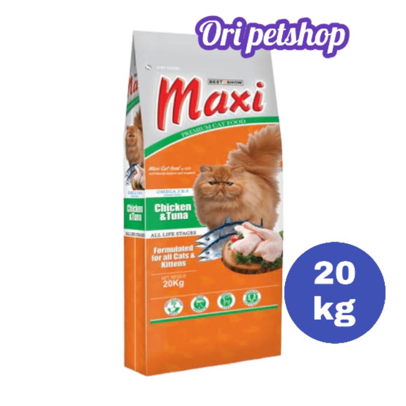 EKSPEDISI - MAXI CAT FOOD CHIKEN TUNA 20KG - MAKANAN KUCING SEMUA USIA