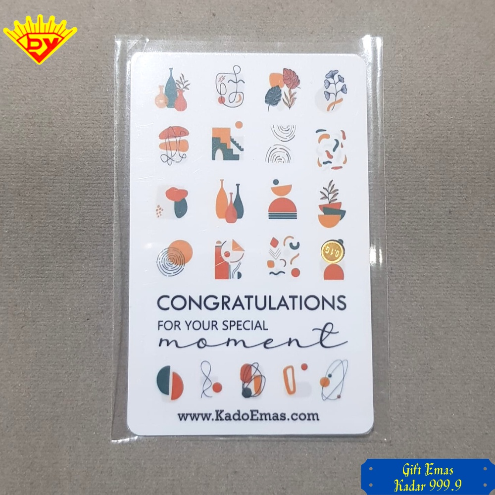 Gift Kado Emas 0.1 Gram Congratulations Selamat