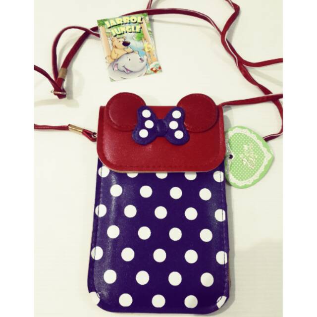 Tas Selempang Persegi Panjang Minnie Mouse Disney Import