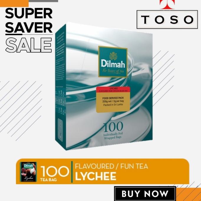 

[COD] Teh Dilmah Tea 100 sachet Lychee Tea Teh Celup [COD]