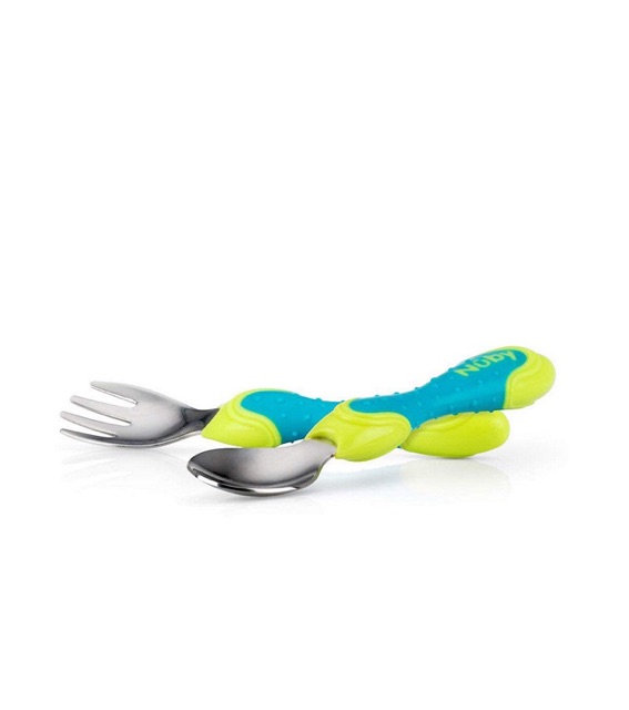 Nuby Stainless spoon and fork