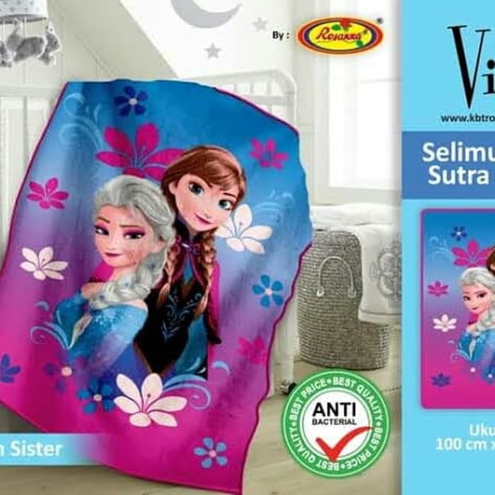 selimut flanel halus - frozen sister - Rosanna - vito