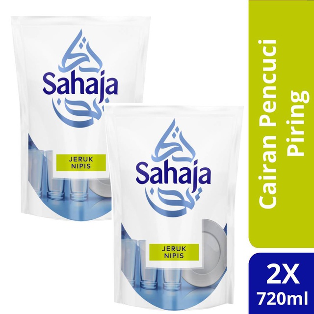  Sahaja  Sabun Cuci  Piring  Jeruk Nipis 720 ml Twinpack 