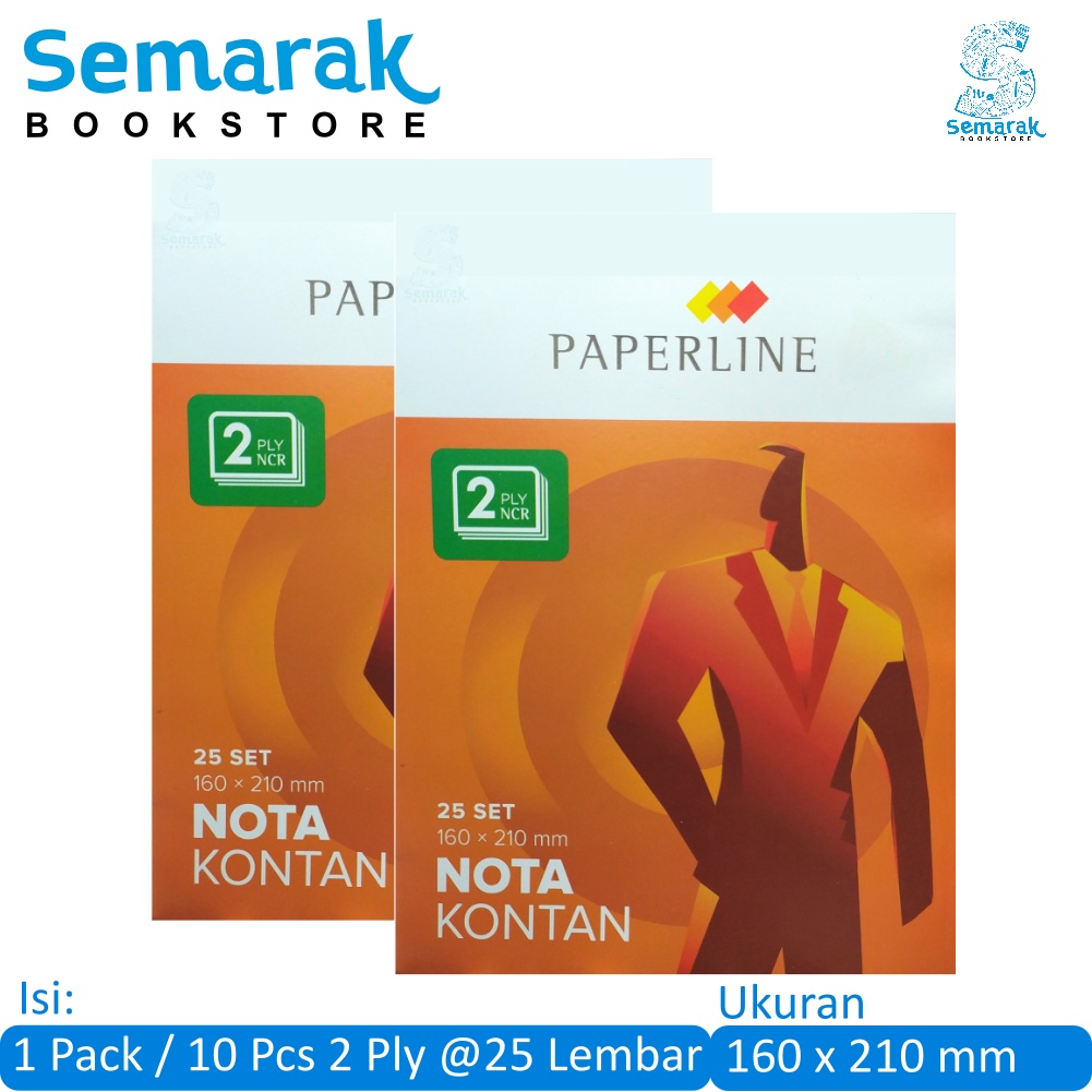 

Paperline Nota Kontan Besar 2 Ply NCR 160x210mm [1 Pack/ 10 Pcs]