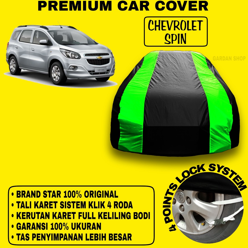 Body Cover CHEVROLET SPIN Sarung Strip HIJAU Penutup Pelindung Bodi Mobil Chevrolet Spin PREMIUM