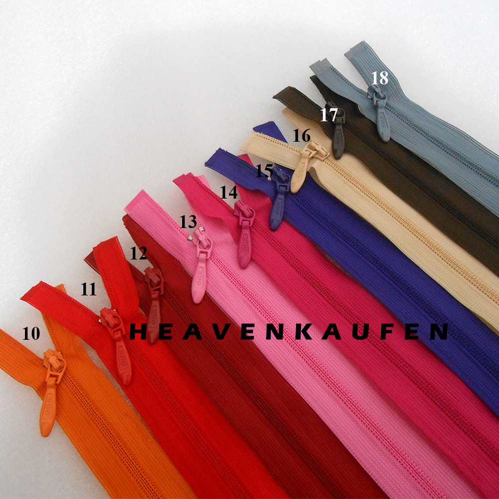 Resleting Zipper Jepang / Invisible Zipper Open - End Buka Lepas KCC 35 cm